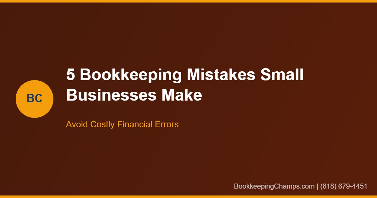5 Bookkeeping Mistakes Small BusinesRunning a small business is hard enough without your finances getting in the way. Whether you’re a contractor, freelancer, or local business owner, bookkeeping mistakes can cost you thousands of dollars — in missed deductions, late fees, and lost cash flow. Here are the 5 most common bookkeeping mistakes and how to fix them.s Owners Make (And How to Fix Them)