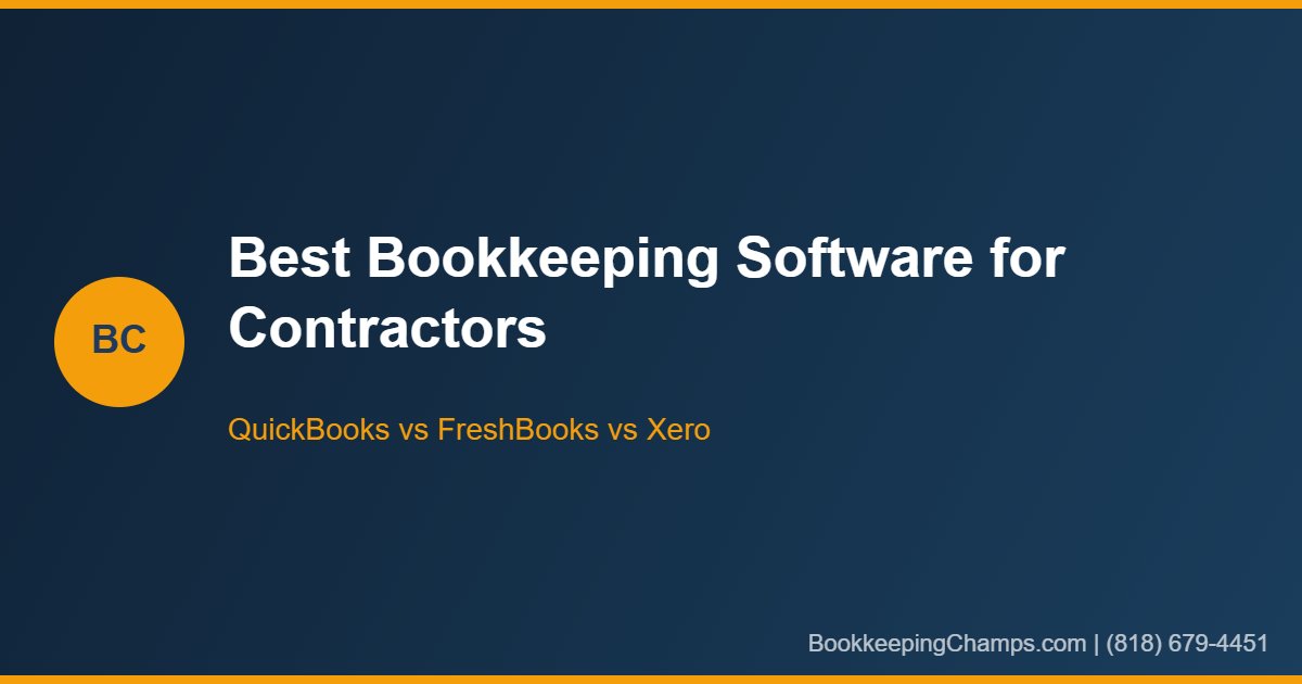 Bookkeeping software comparison for contractors
