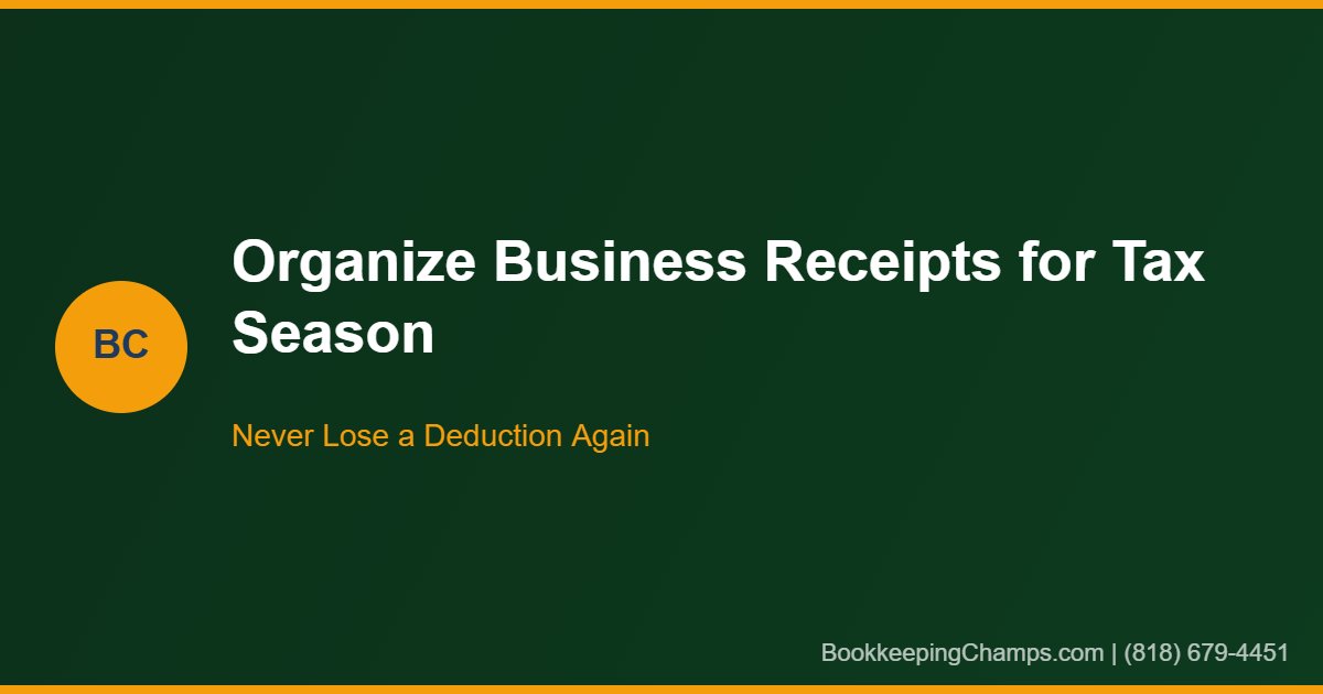How to organize business receipts for tax season