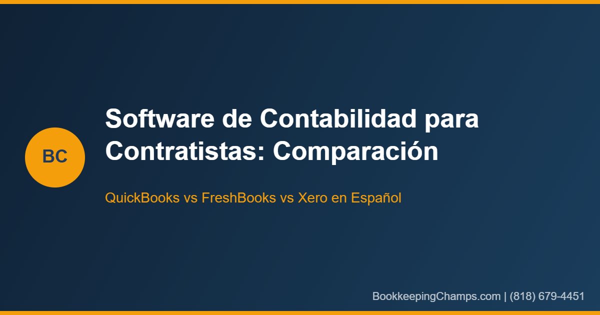 Software de contabilidad para contratistas California comparación